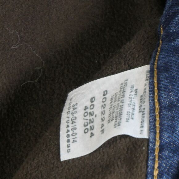Cabelas Fleece Lined Blue Denim Jeans Mens Size 40 x 30 High Rise Straight Leg - Picture 6 of 9